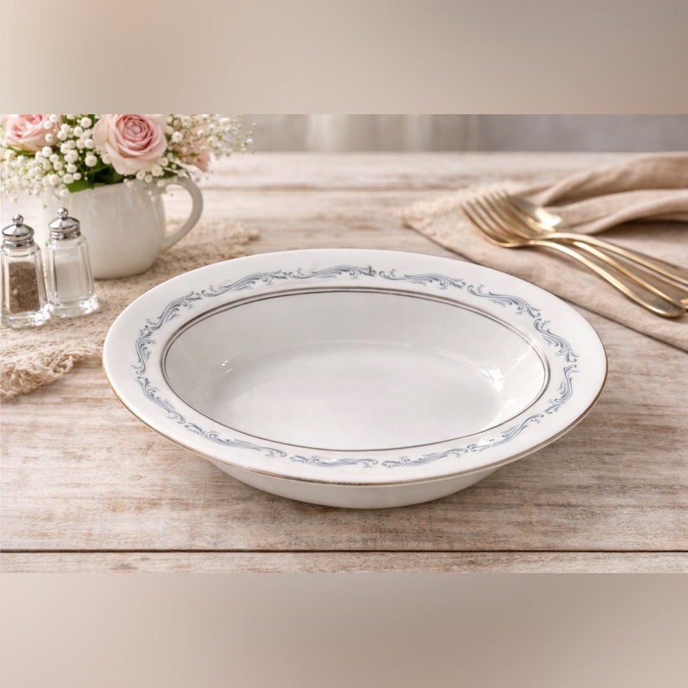 Aynsley England “Denver” Bone China Oval Vegetable Serving Bowl | Green Stamp